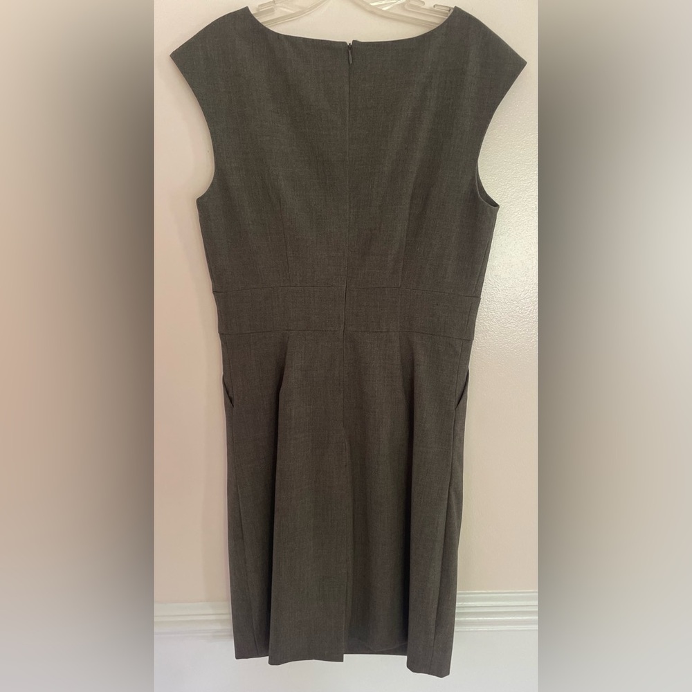 Calvin Klein Womens Gray Sheath Sleeveless Lined Scooped Neck Dress Size 6 - Picture 5 of 6